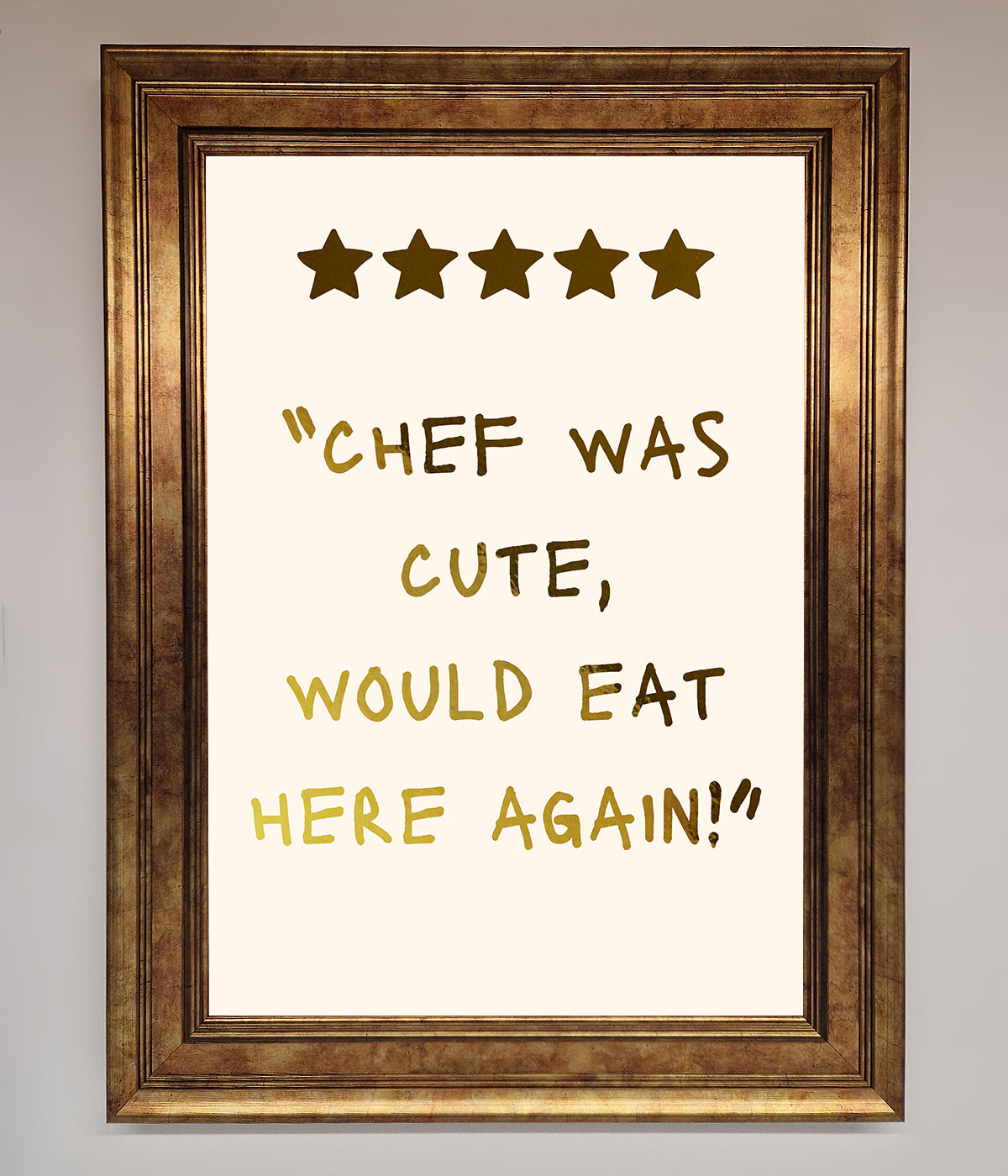 Chef Was Cute Foil Print print