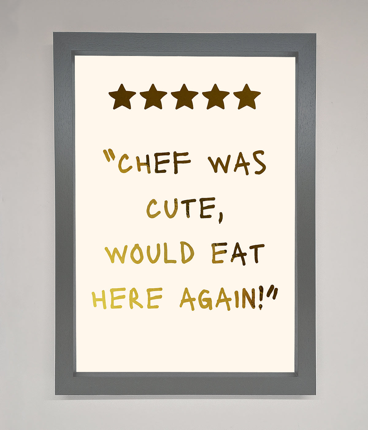 Chef Was Cute Foil Print print