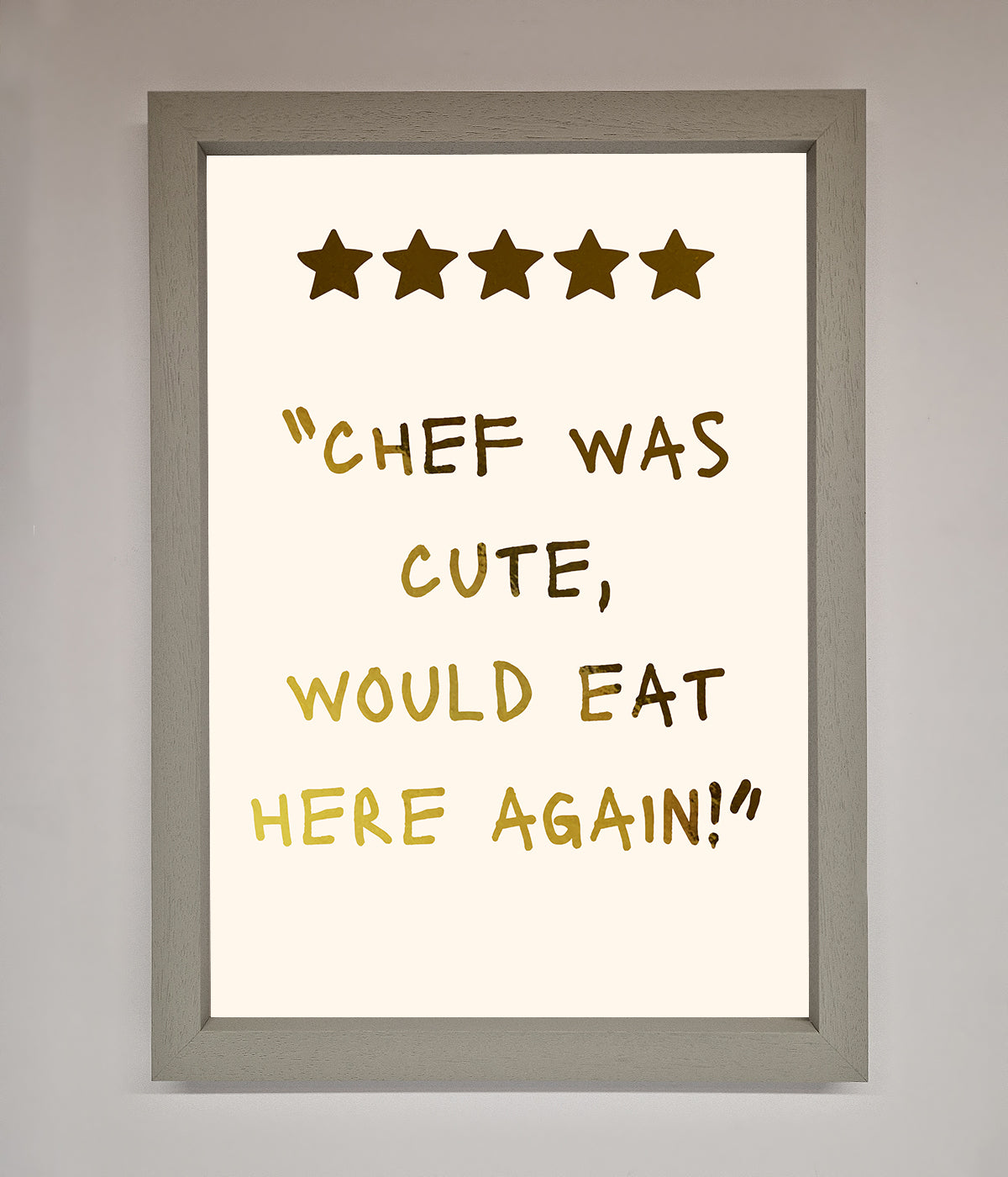 Chef Was Cute Foil Print print