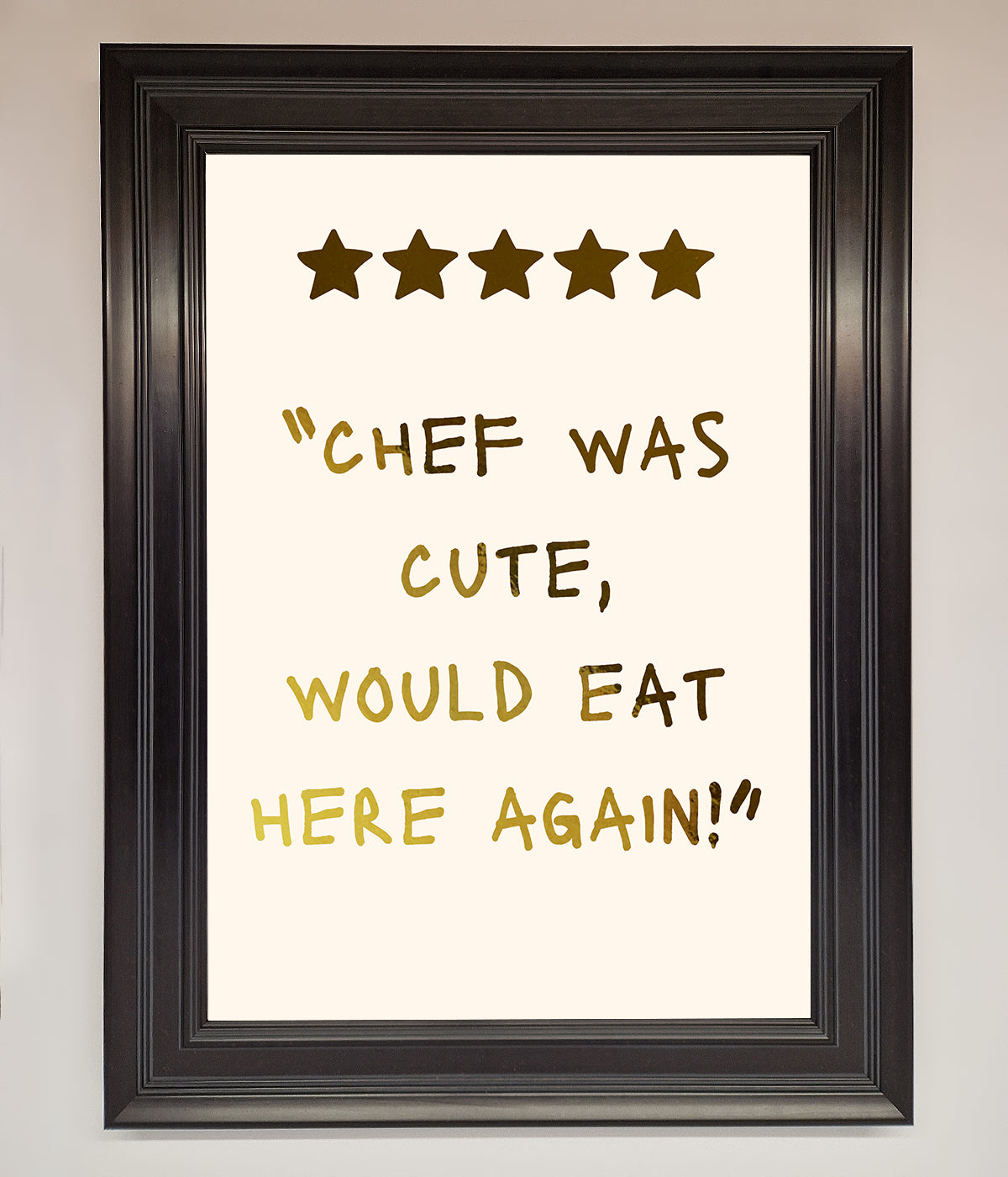 Chef Was Cute Foil Print print