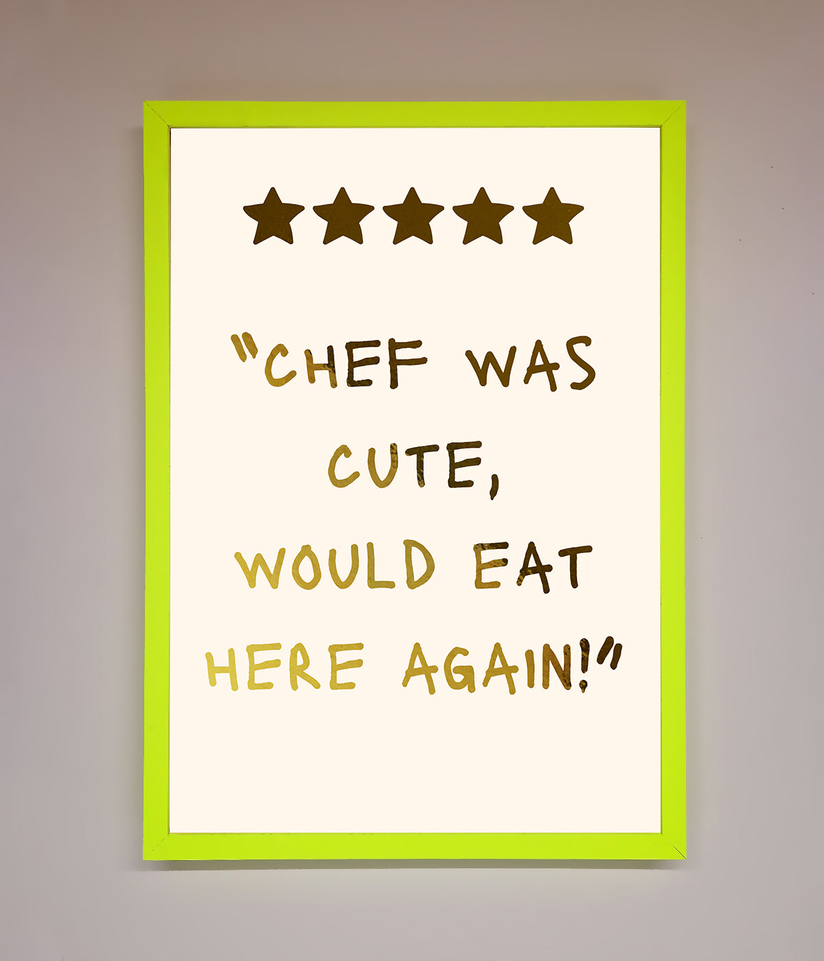 Chef Was Cute Foil Print print