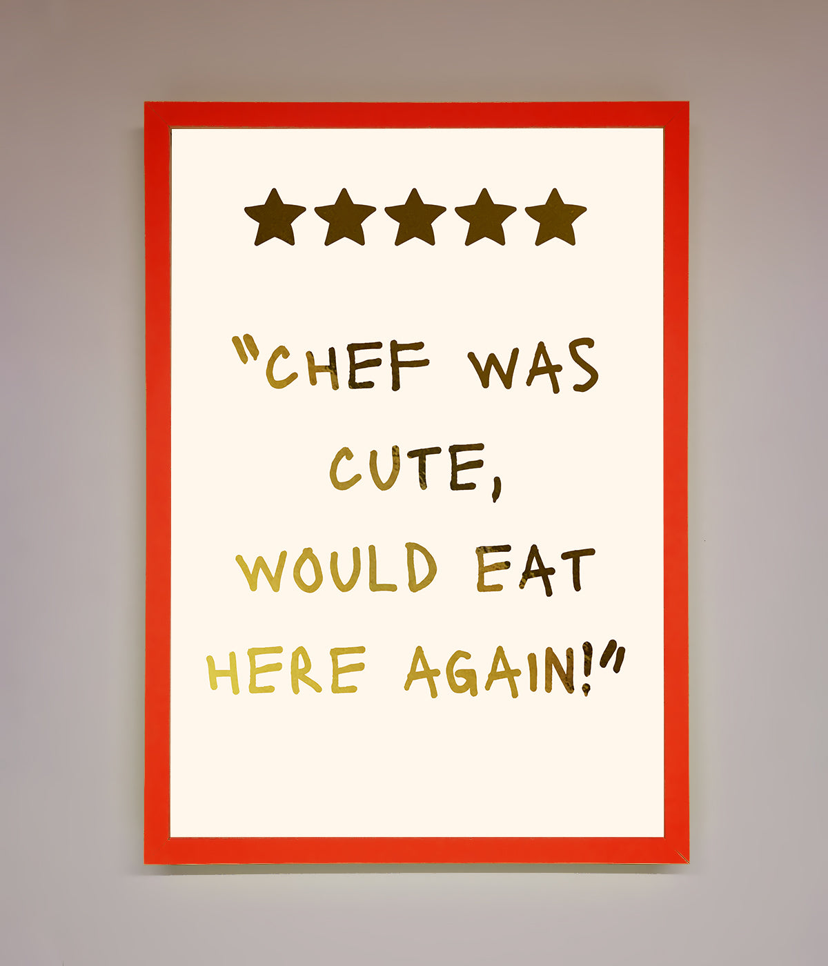 Chef Was Cute Foil Print print