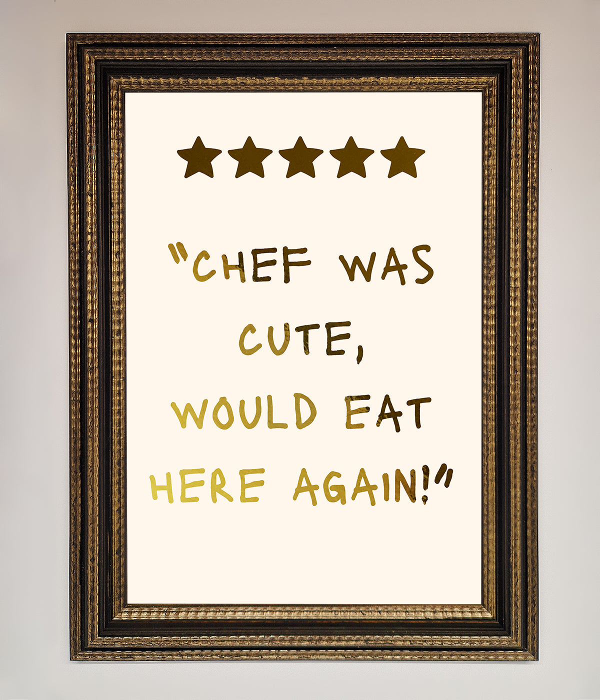 Chef Was Cute Foil Print print