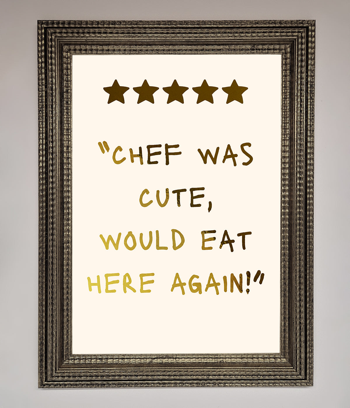 Chef Was Cute Foil Print print