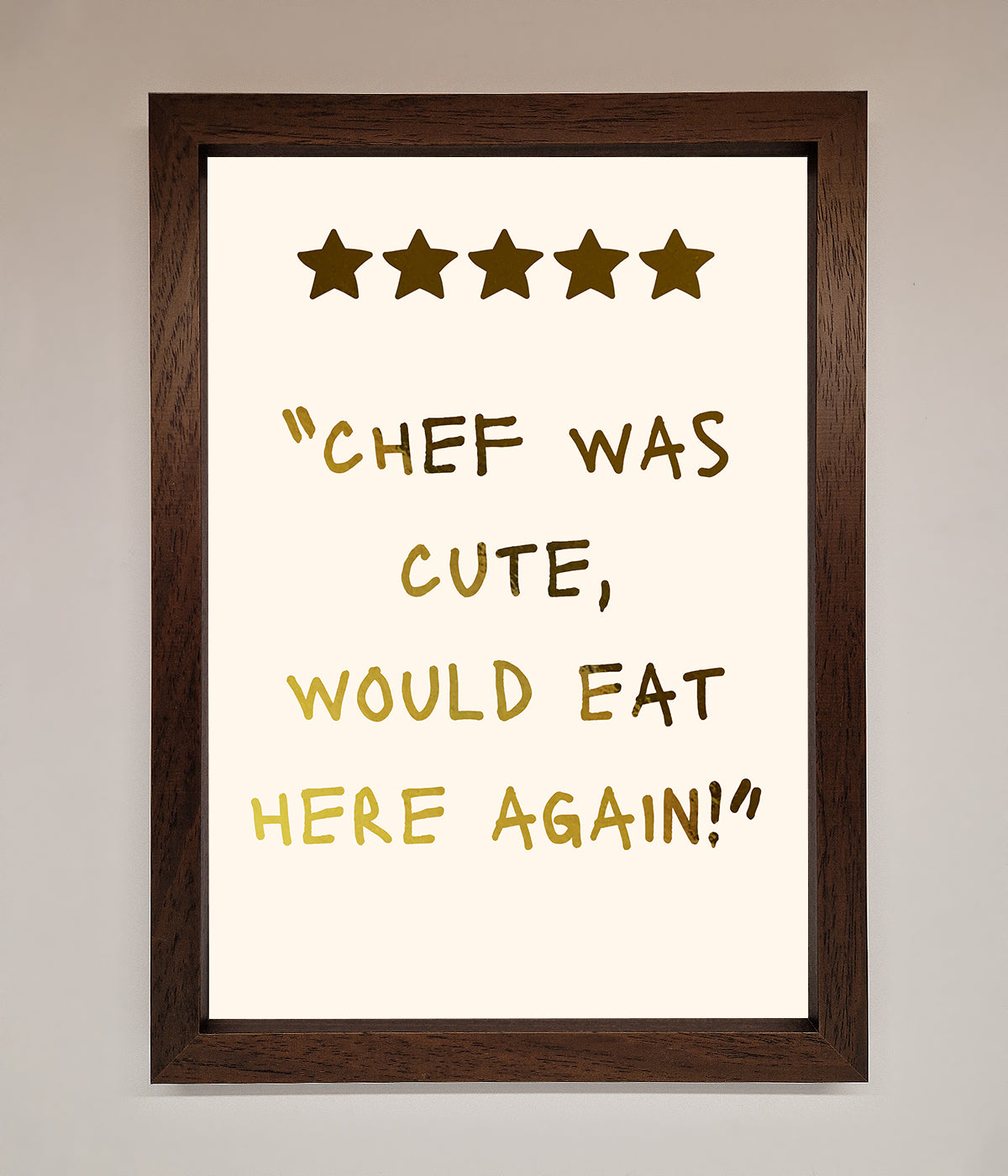 Chef Was Cute Foil Print print