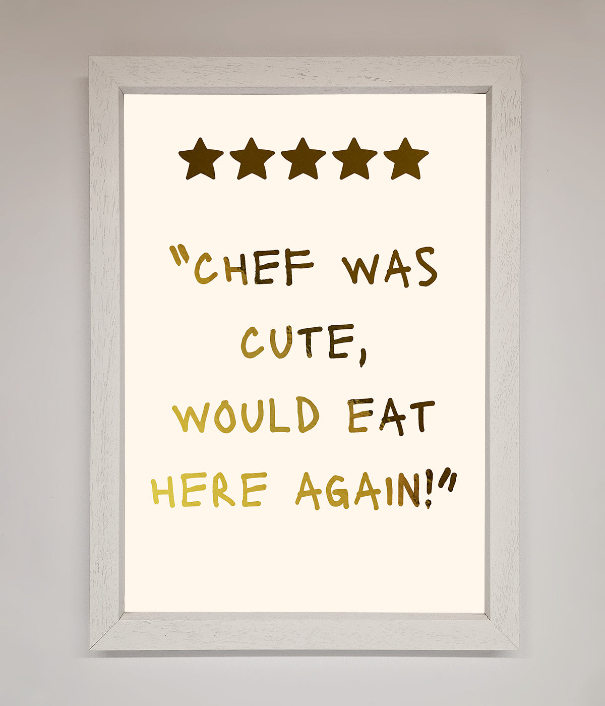 Chef Was Cute Foil Print print