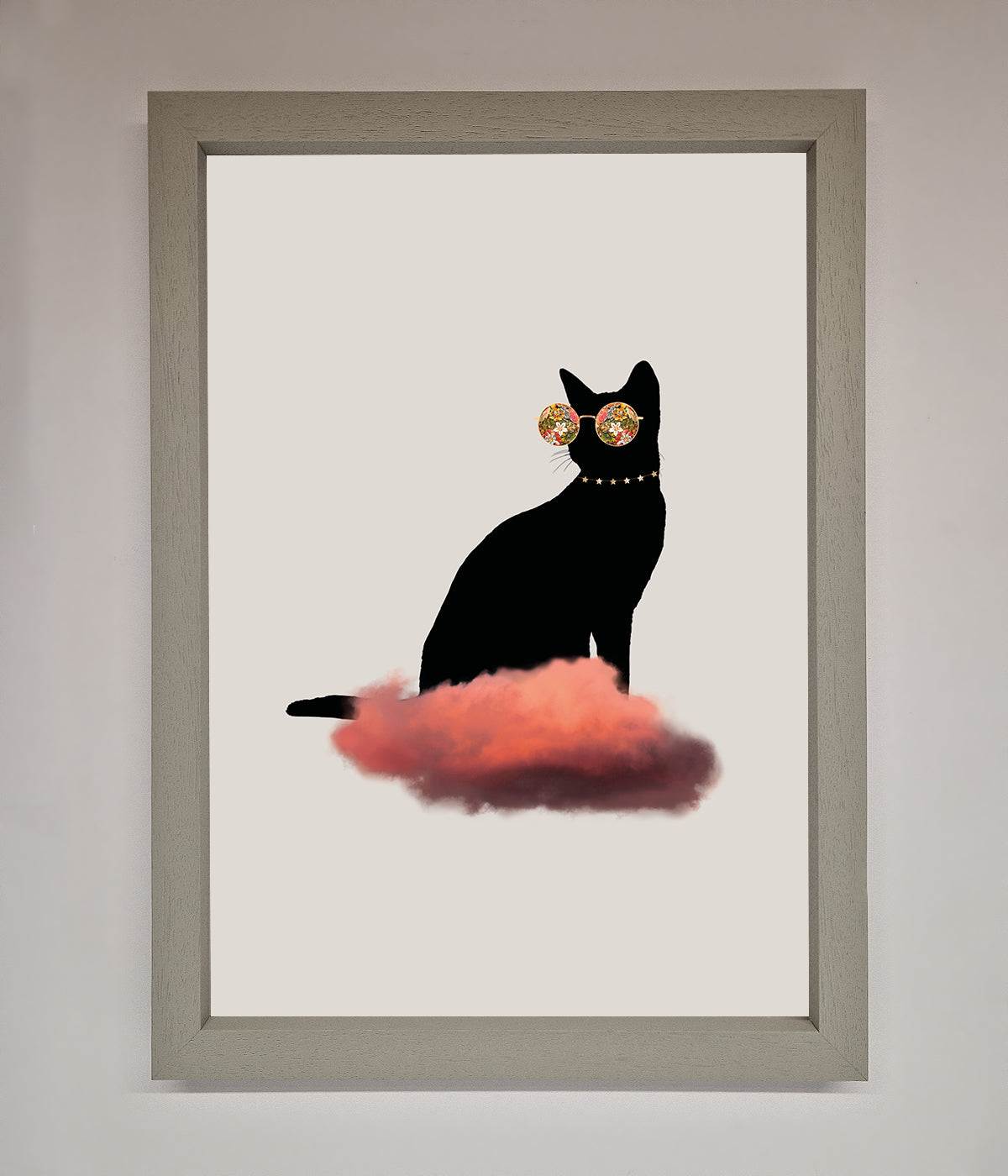 Cloud Cat Framed Poster print