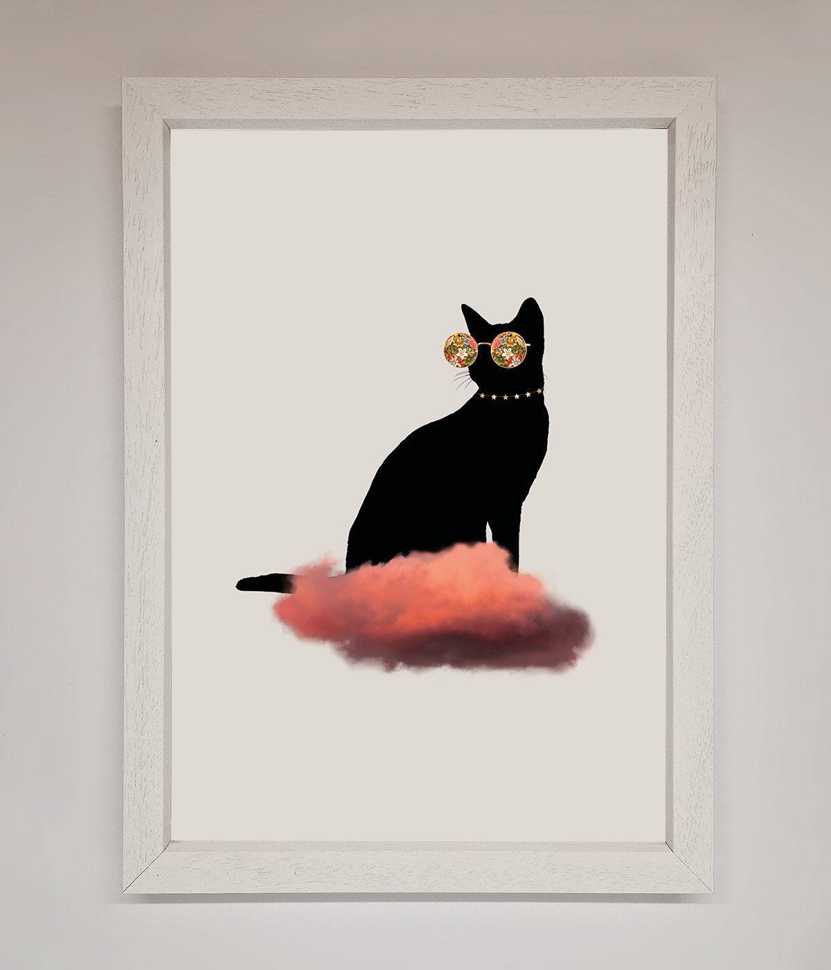 Cloud Cat Framed Poster print