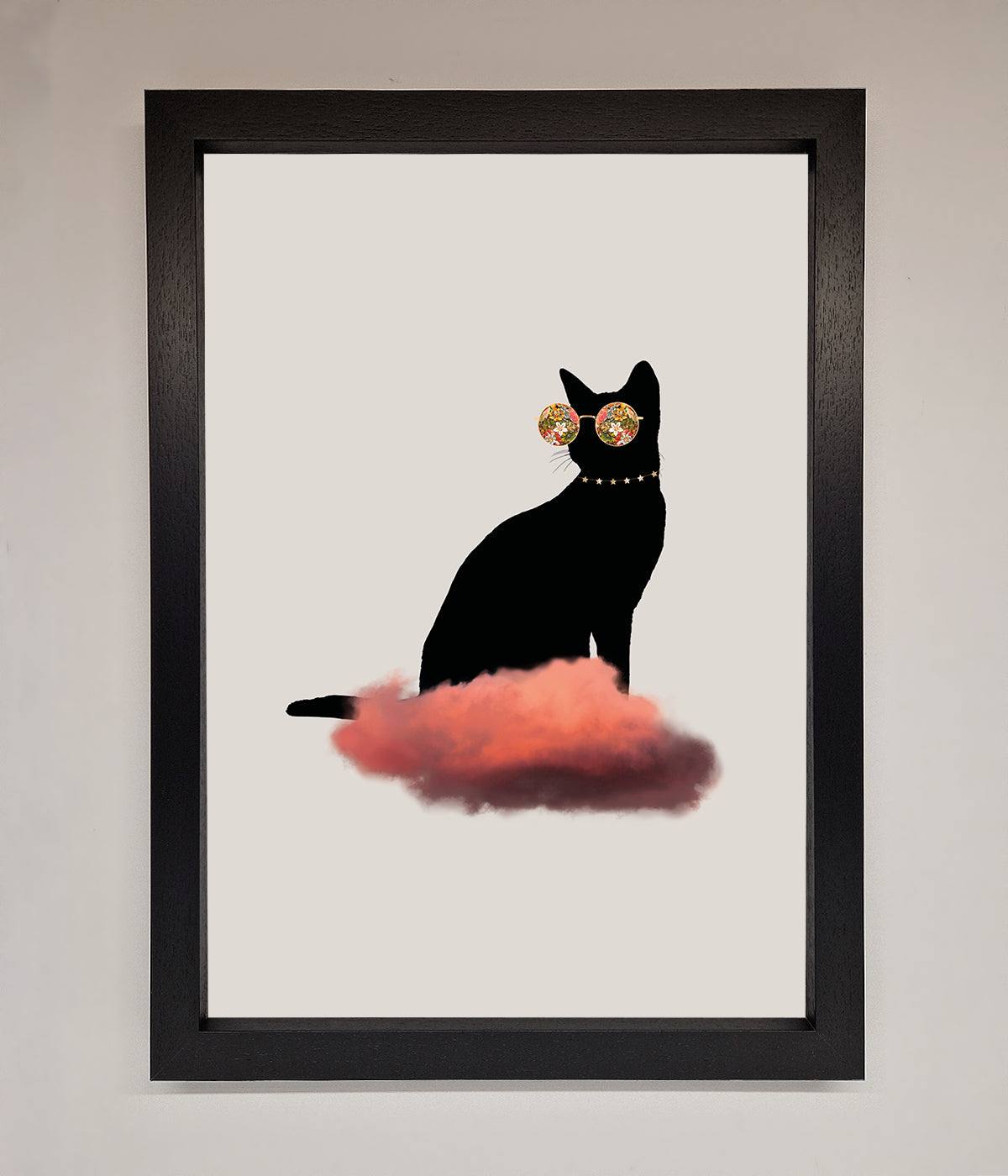 Cloud Cat Framed Poster print