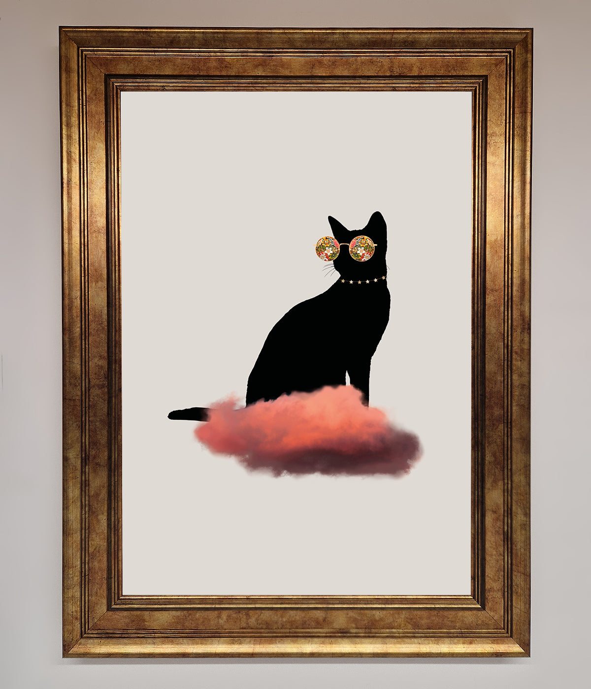 Cloud Cat Framed Poster print