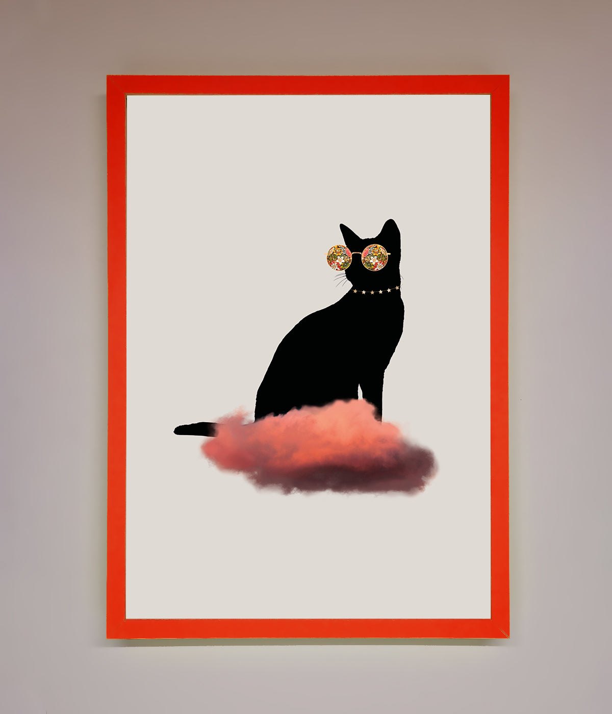 Cloud Cat Framed Poster print