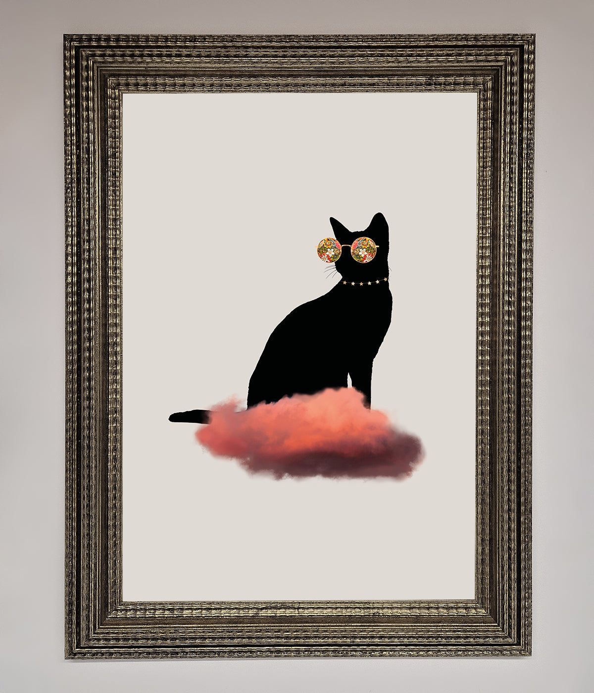 Cloud Cat Framed Poster print