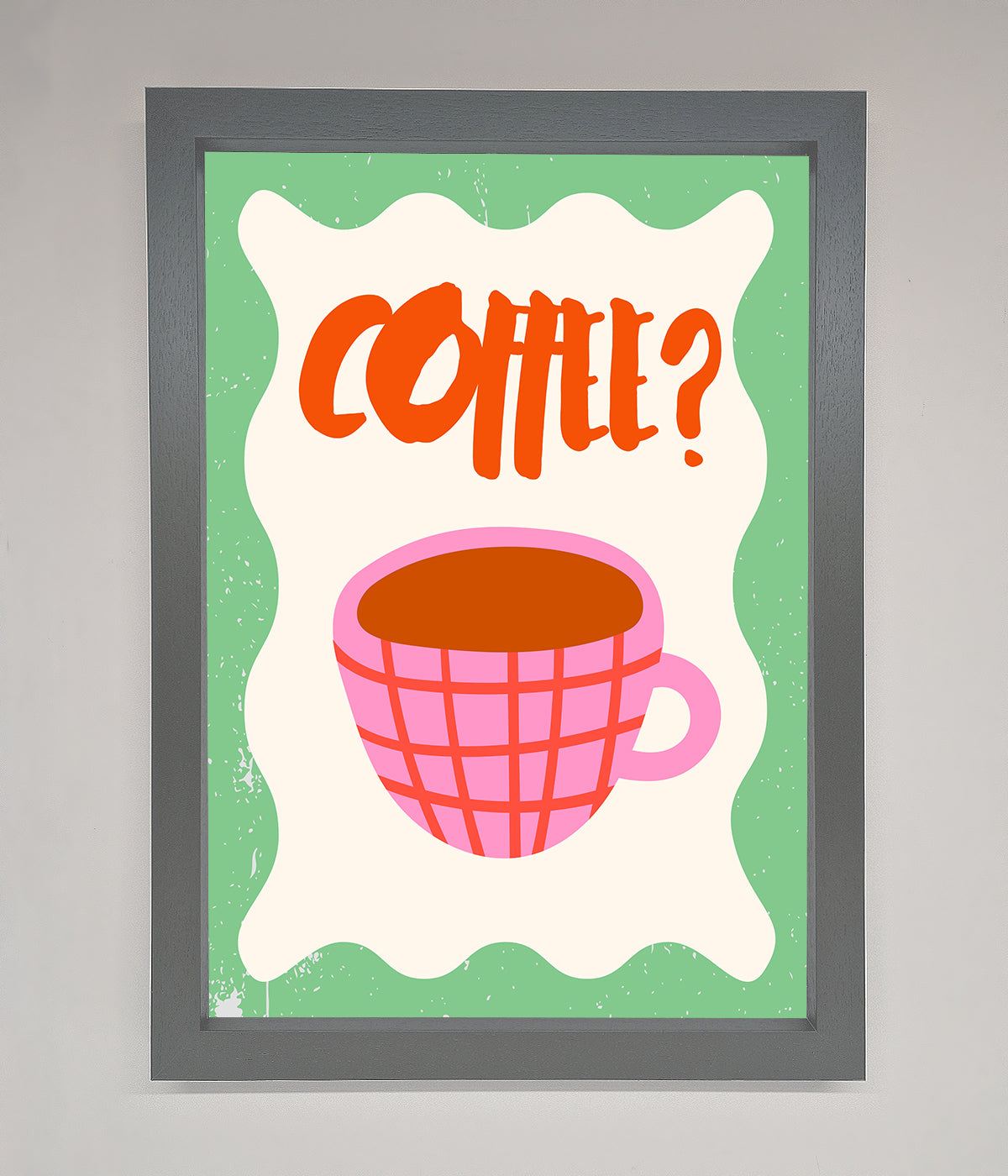 Coffee Pink Mug Framed Wall Art print