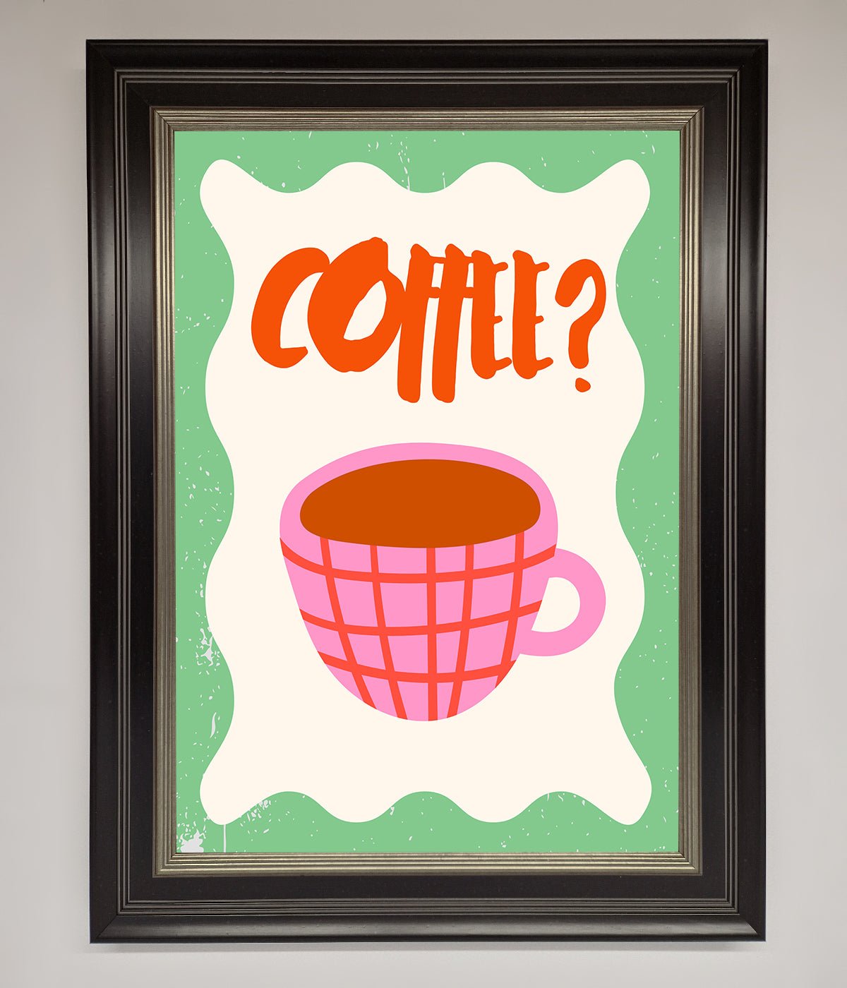 Coffee Pink Mug Framed Wall Art print