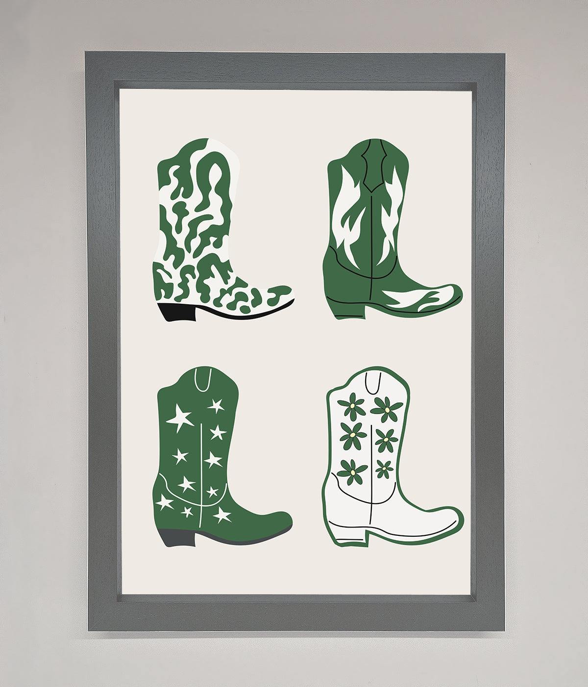 Cowboy Boots Framed Print print