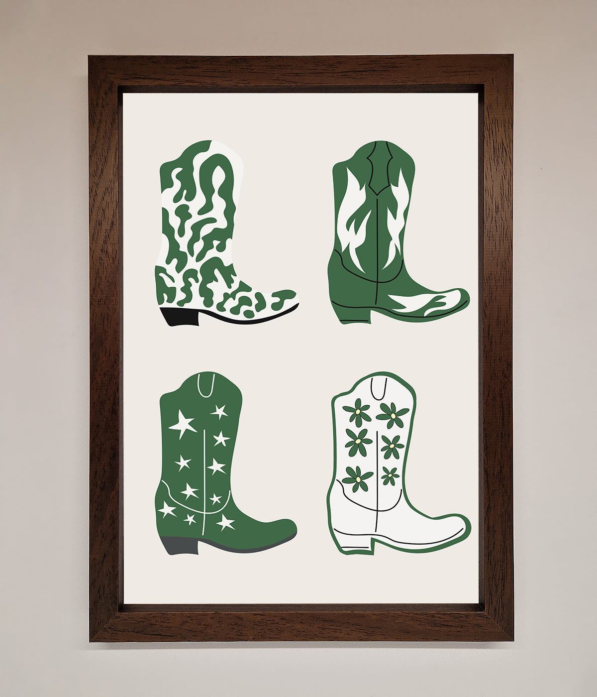 Cowboy Boots Framed Print print