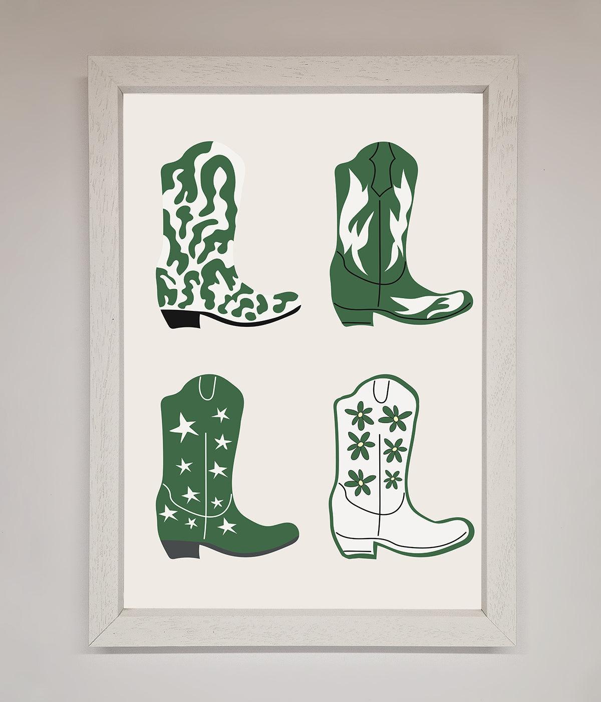 Cowboy Boots Framed Print print