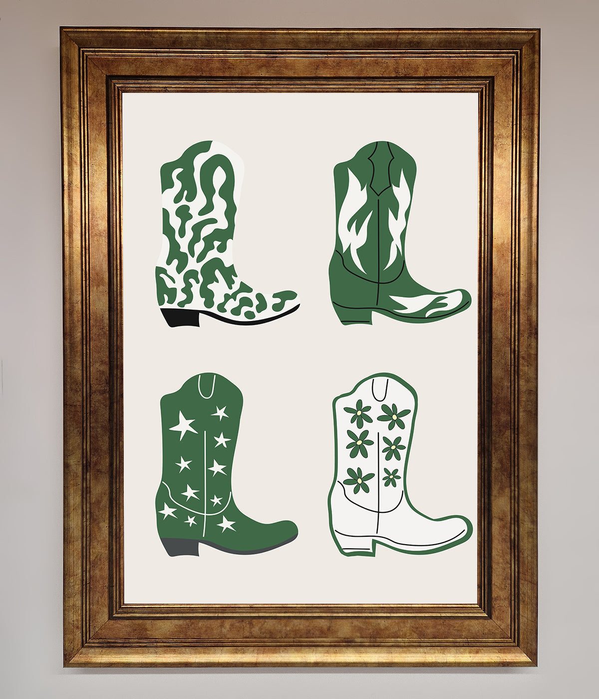 Cowboy Boots Framed Print print