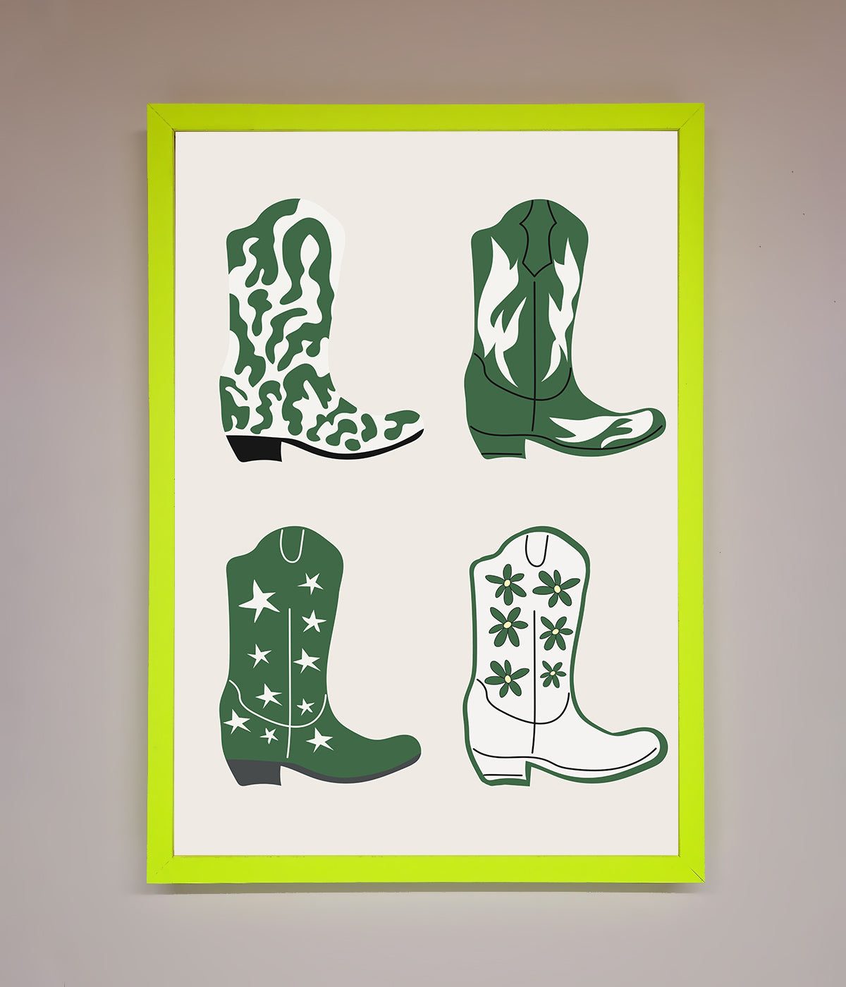 Cowboy Boots Framed Print print