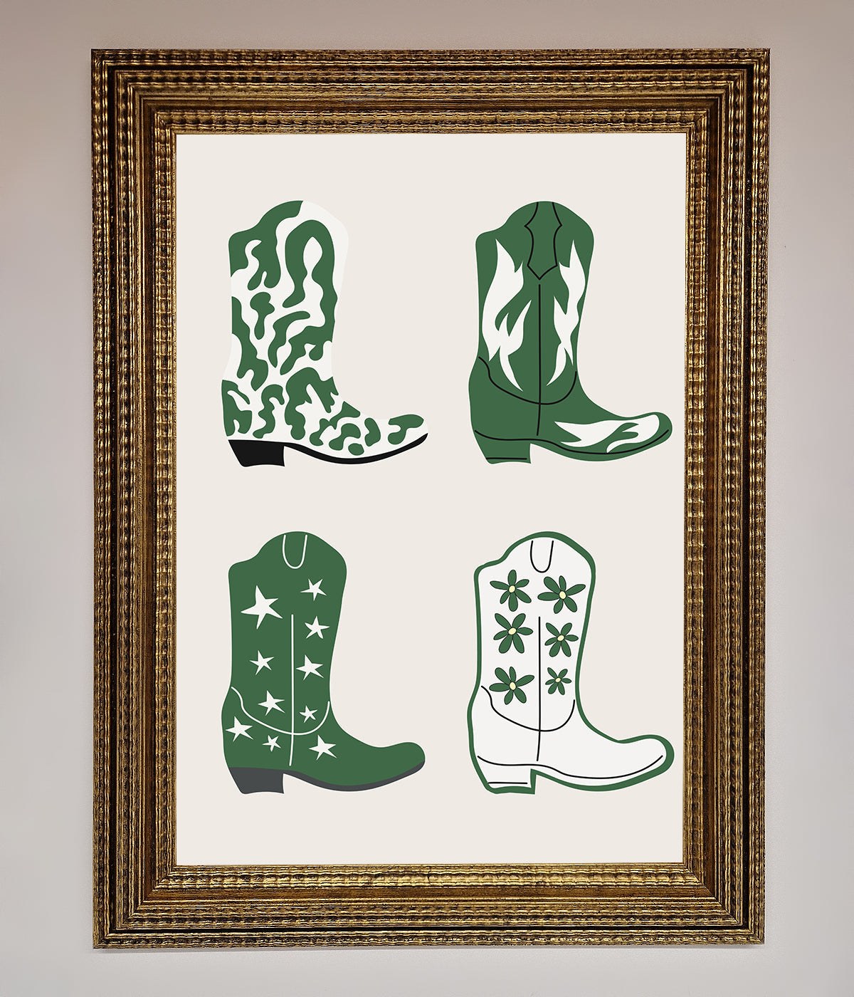 Cowboy Boots Framed Print print