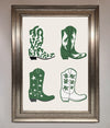 Cowboy Boots Framed Print print