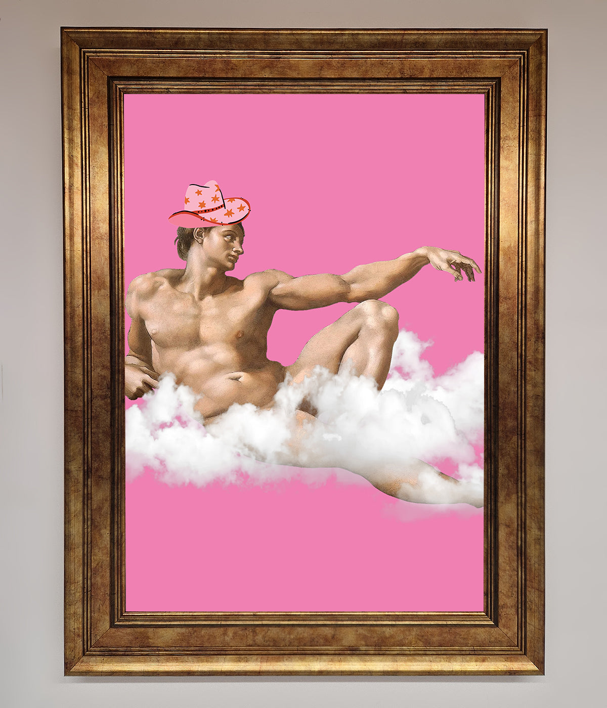 Cowboy On A Cloud Framed Poster print