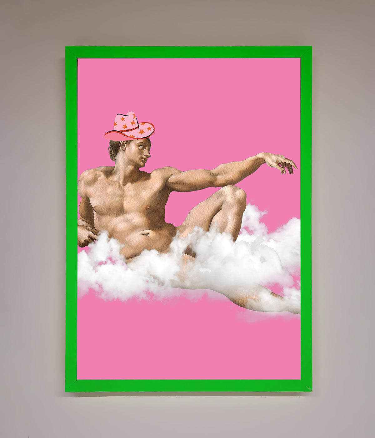 Cowboy On A Cloud Framed Poster print