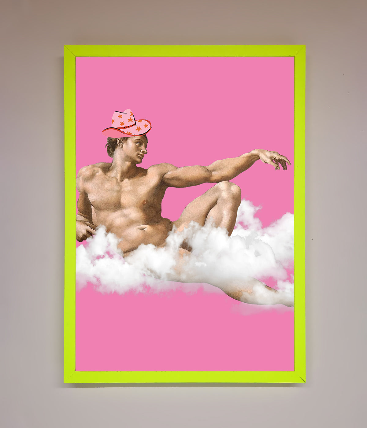 Cowboy On A Cloud Framed Poster print