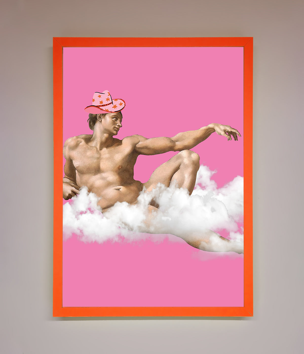 Cowboy On A Cloud Framed Poster print