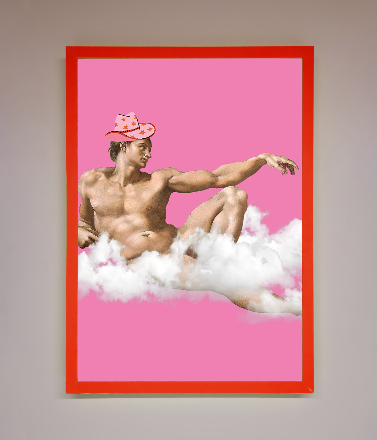 Cowboy On A Cloud Framed Poster print