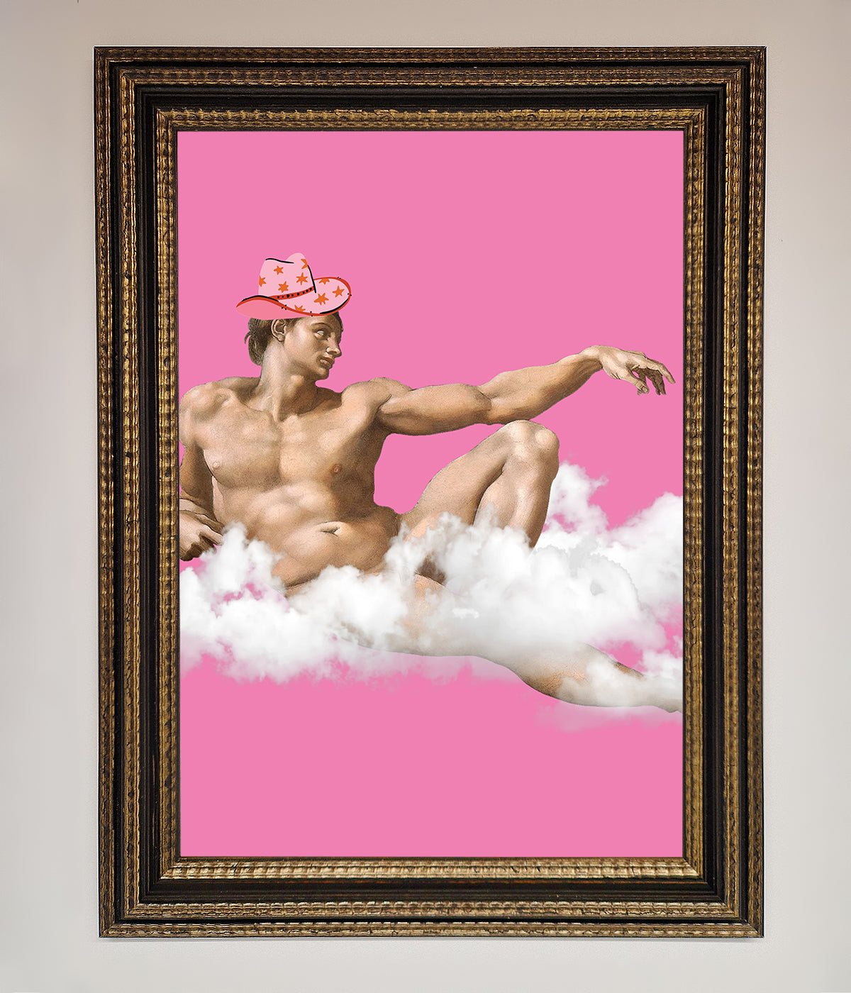 Cowboy On A Cloud Framed Poster print