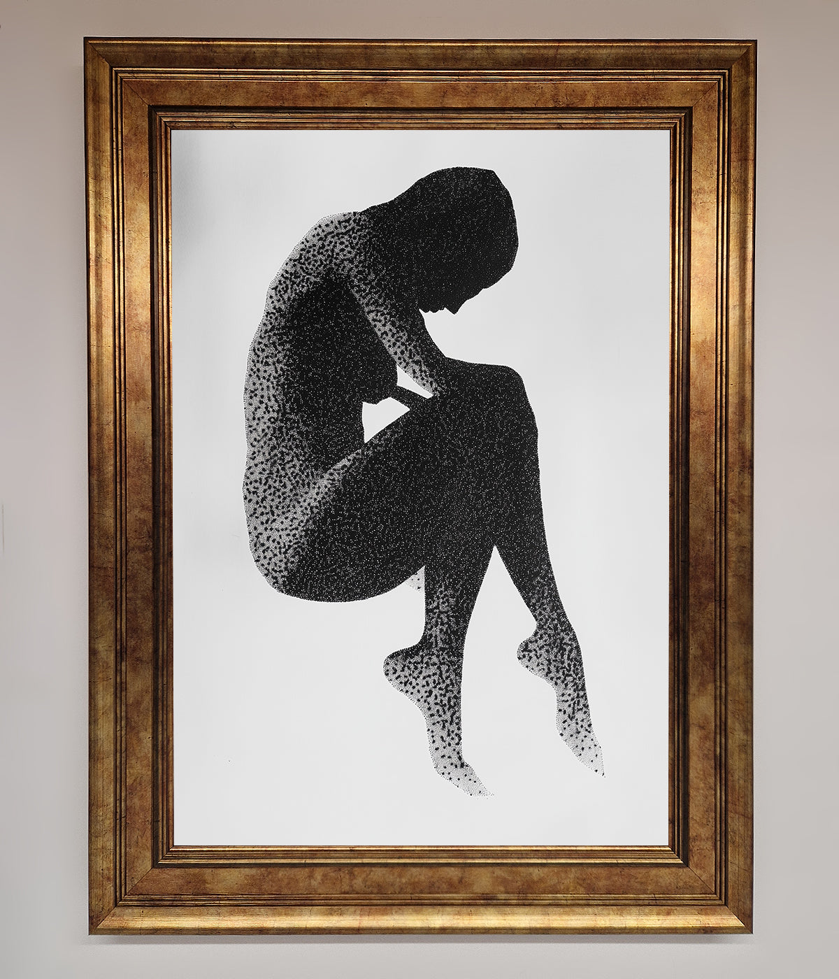 Dotted Figure Framed Poster print