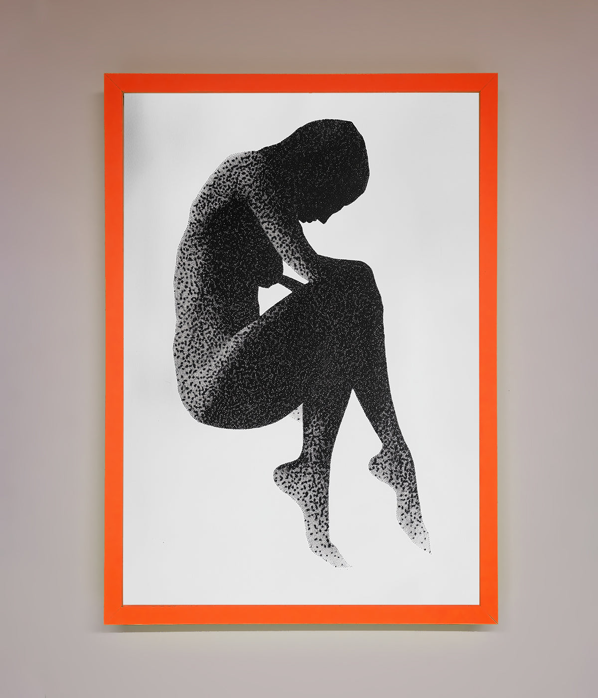 Dotted Figure Framed Poster print