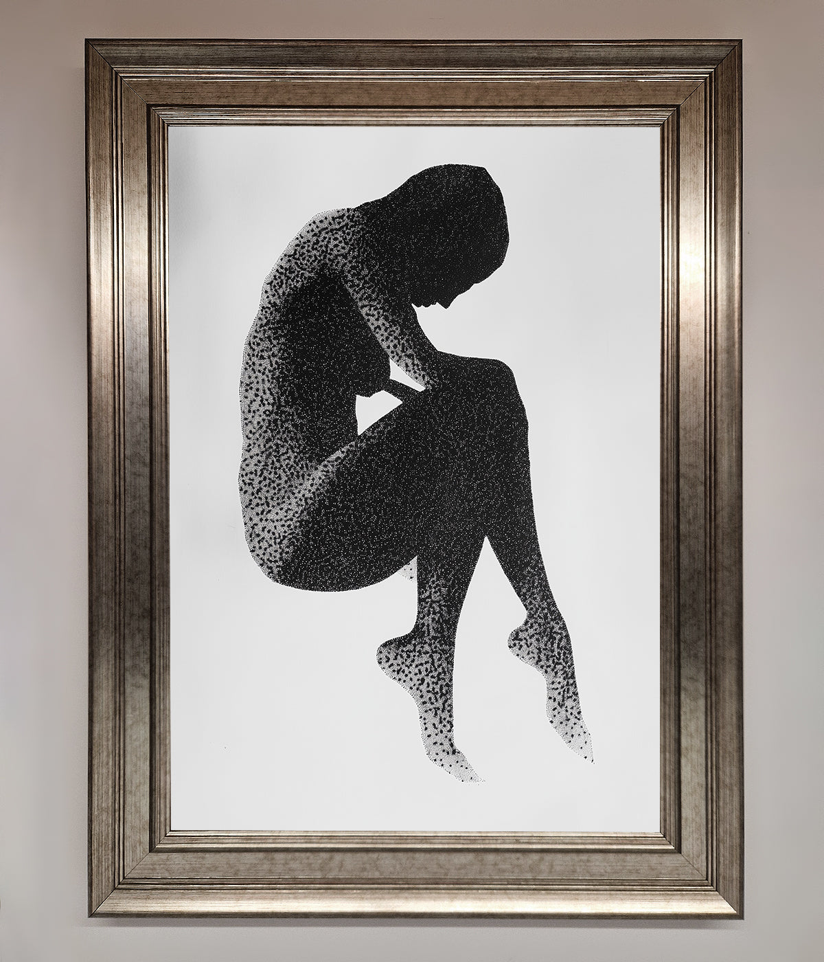 Dotted Figure Framed Poster print