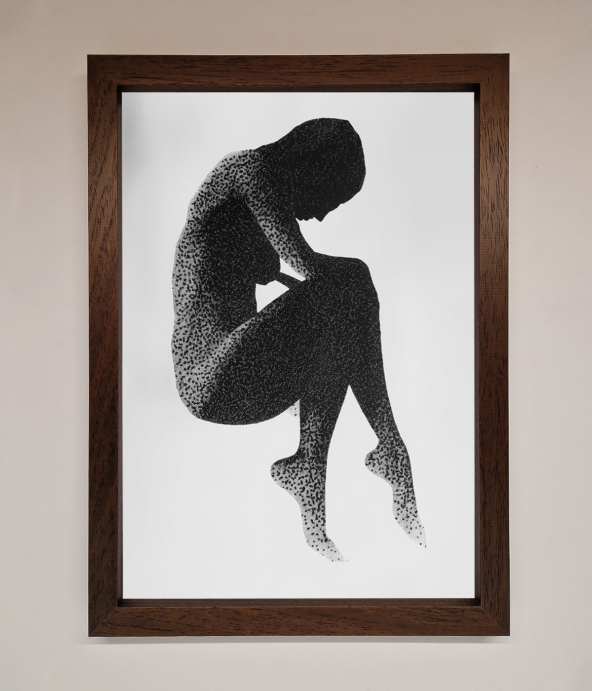 Dotted Figure Framed Poster print