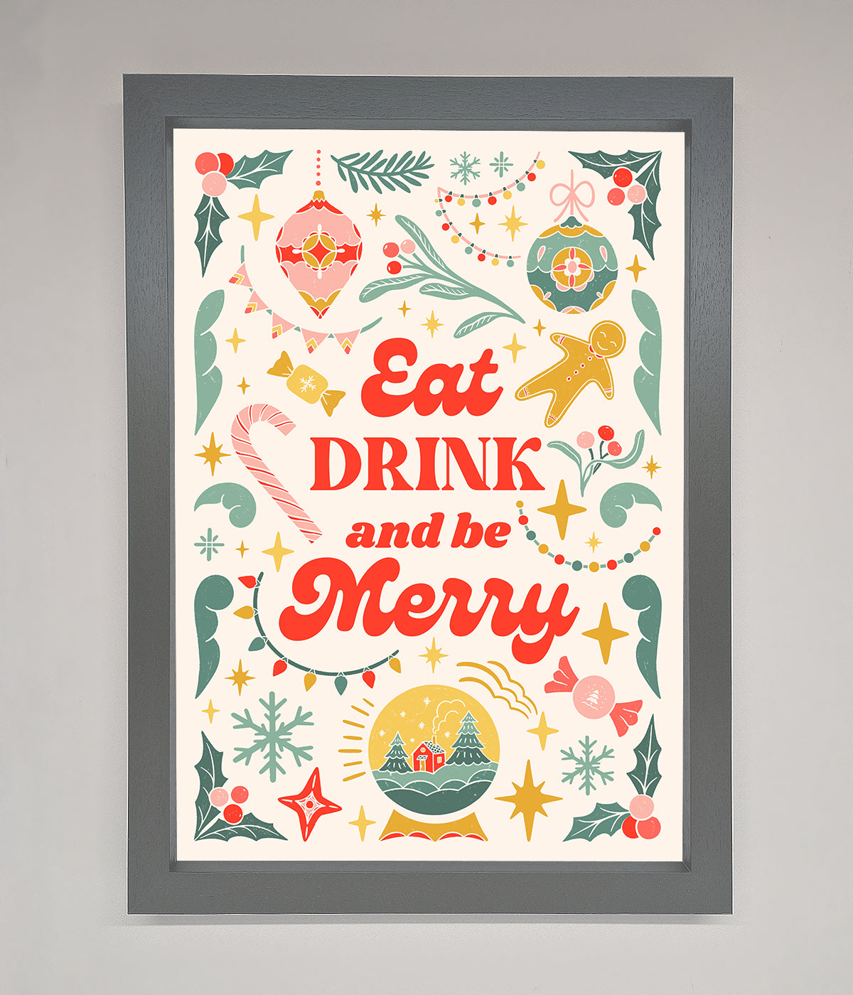 Eat Drink And Be Merry Framed Poster print