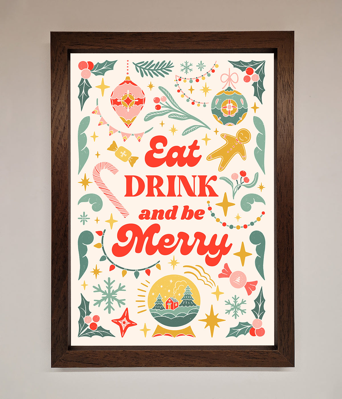 Eat Drink And Be Merry Framed Poster print