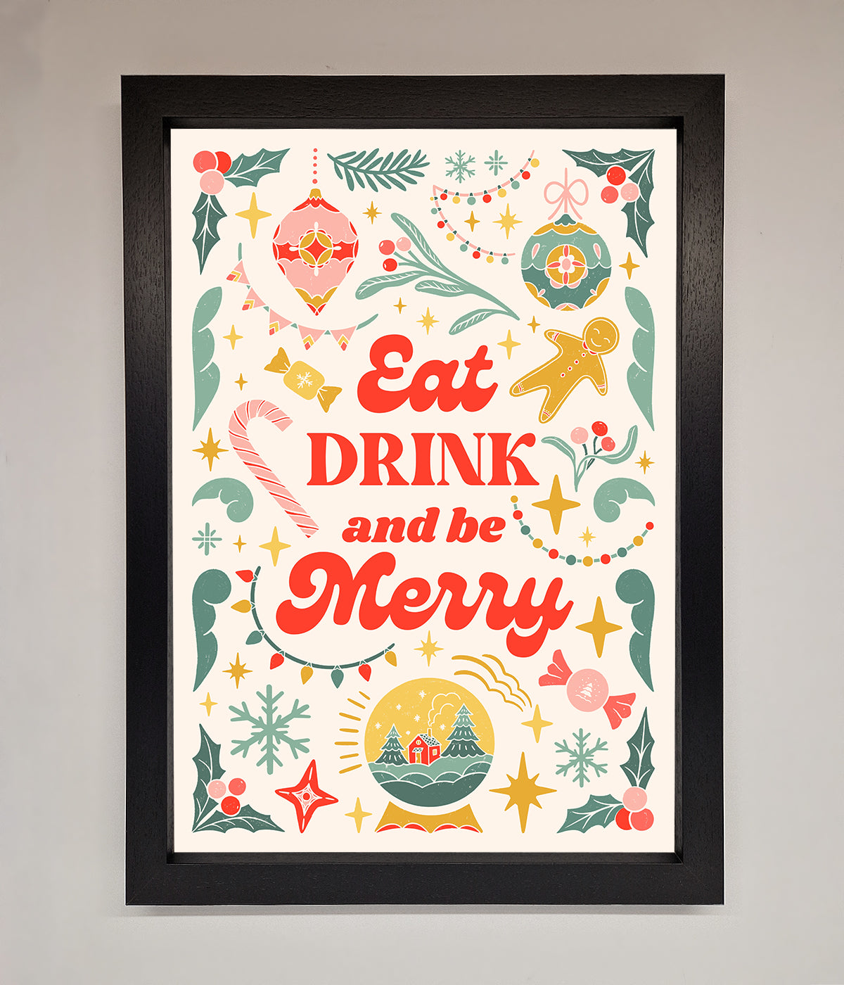 Eat Drink And Be Merry Framed Poster print