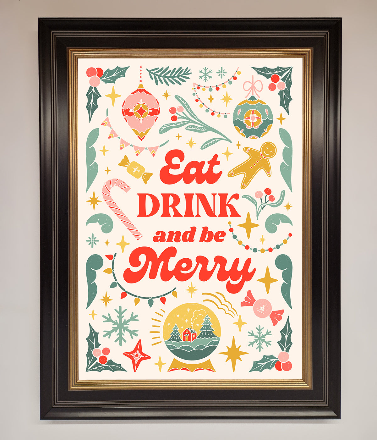 Eat Drink And Be Merry Framed Poster print