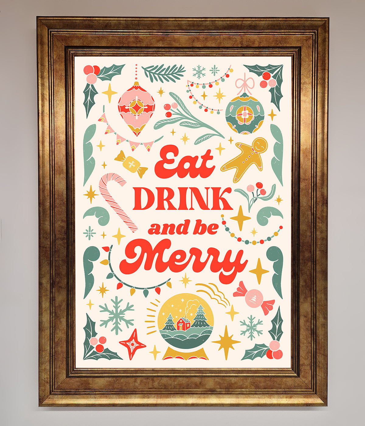 Eat Drink And Be Merry Framed Poster print