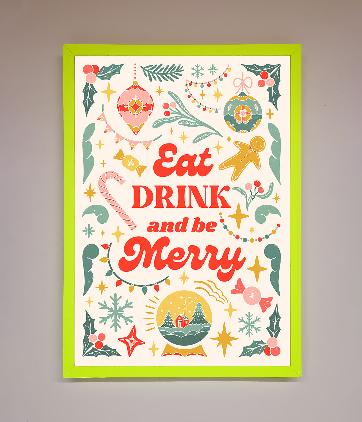 Eat Drink And Be Merry Framed Poster print