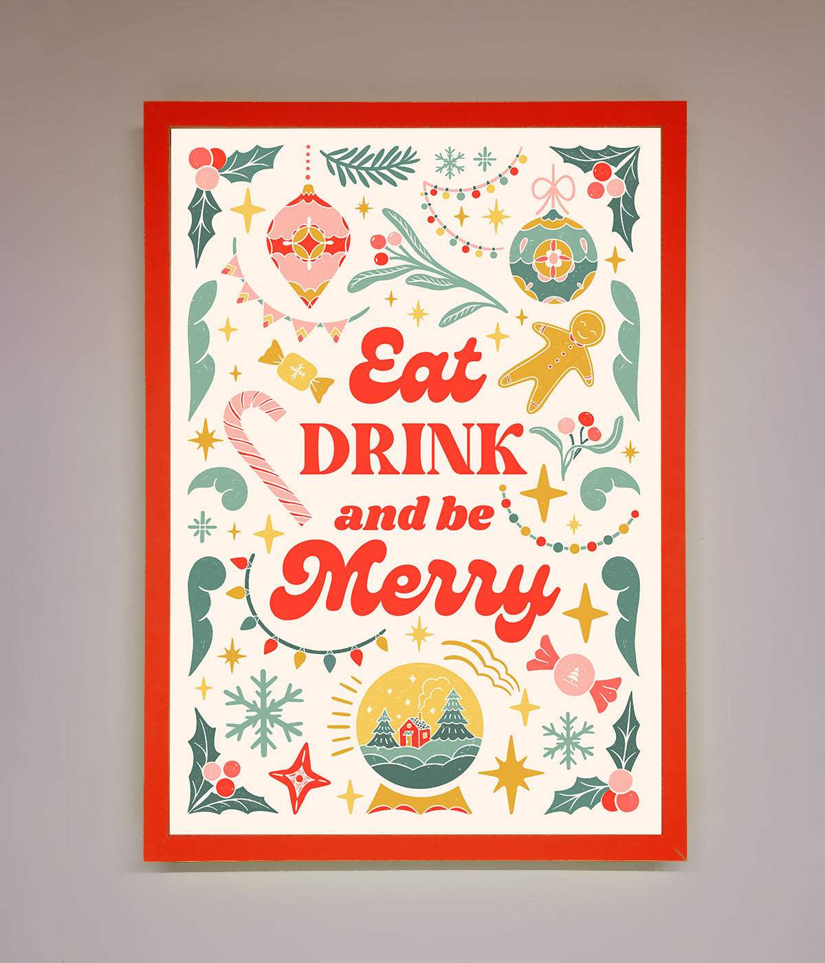 Eat Drink And Be Merry Framed Poster print