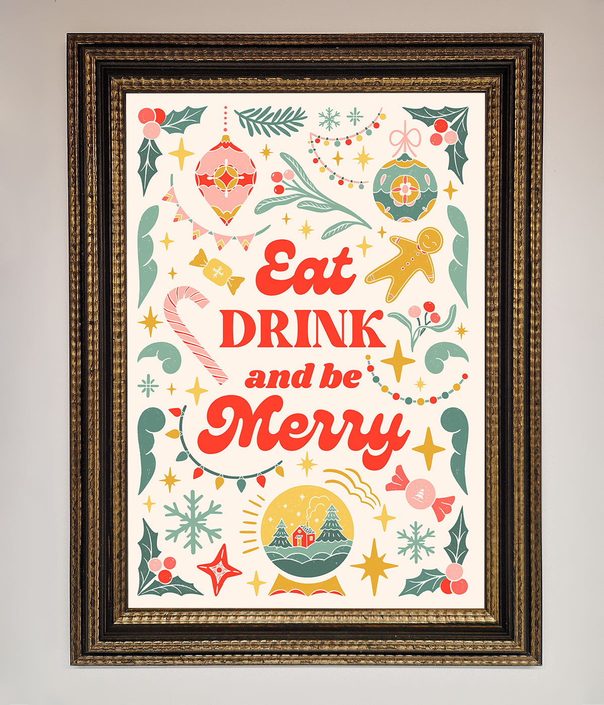 Eat Drink And Be Merry Framed Poster print