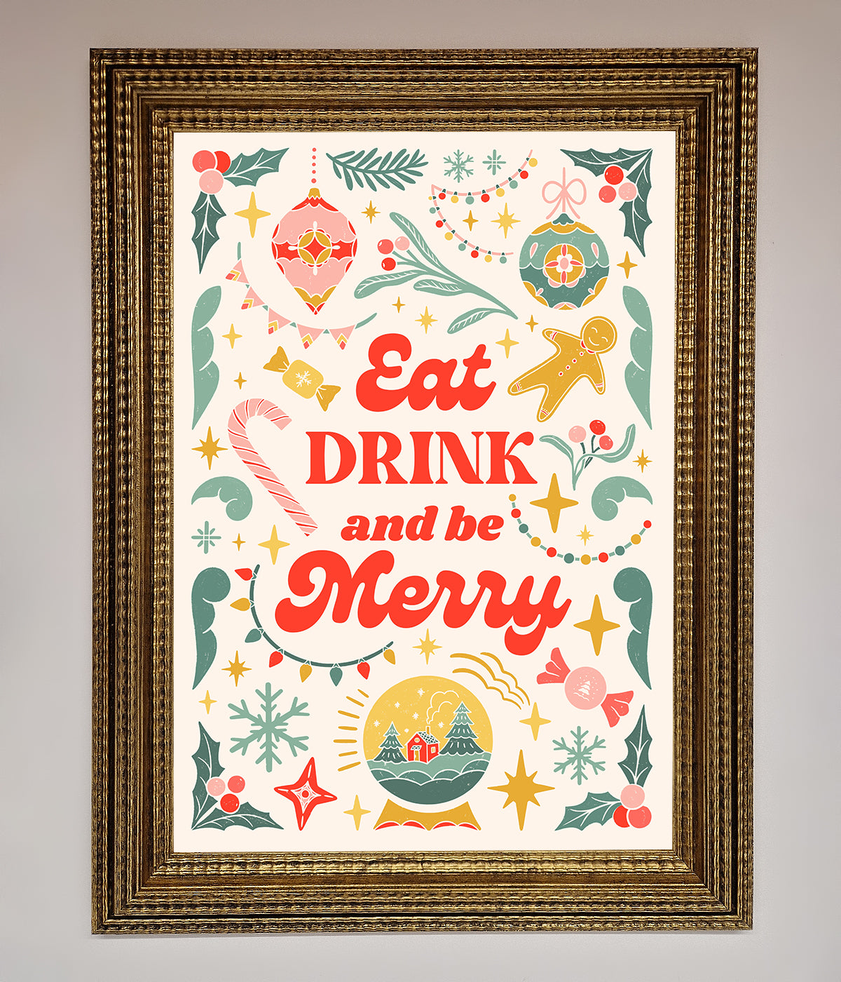 Eat Drink And Be Merry Framed Poster print