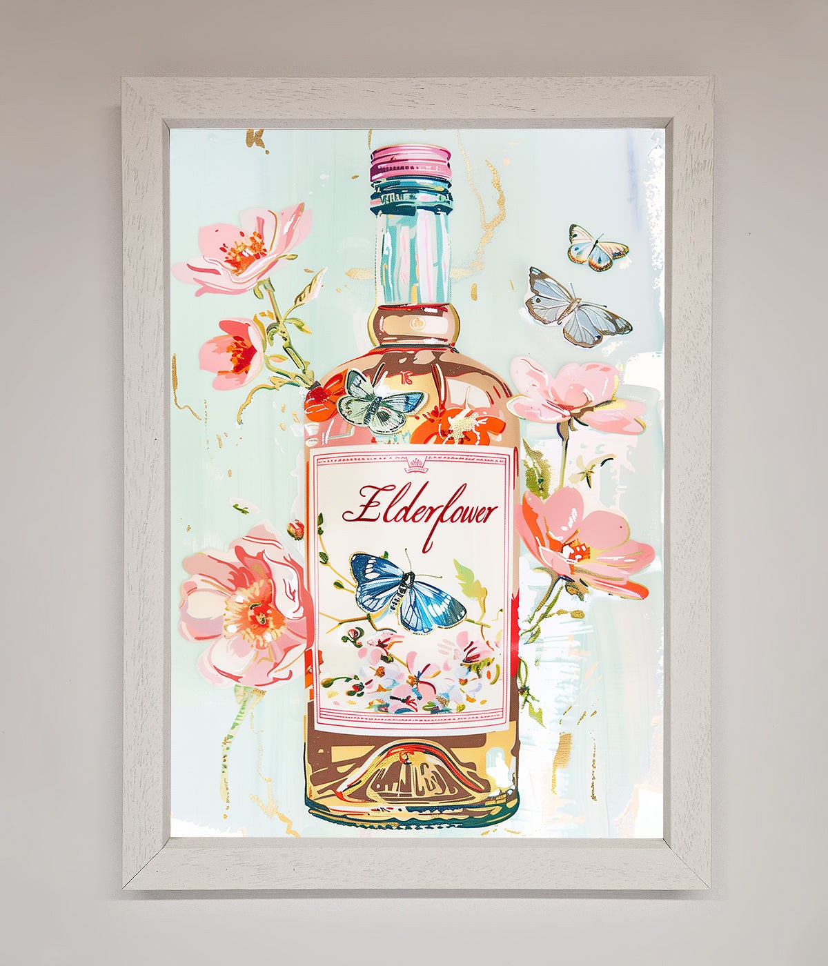 Elderflower Wine Framed Wall Art print