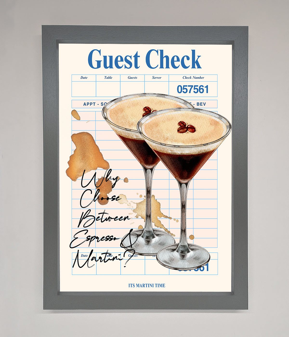 Espresso Martini Framed Wall Art print