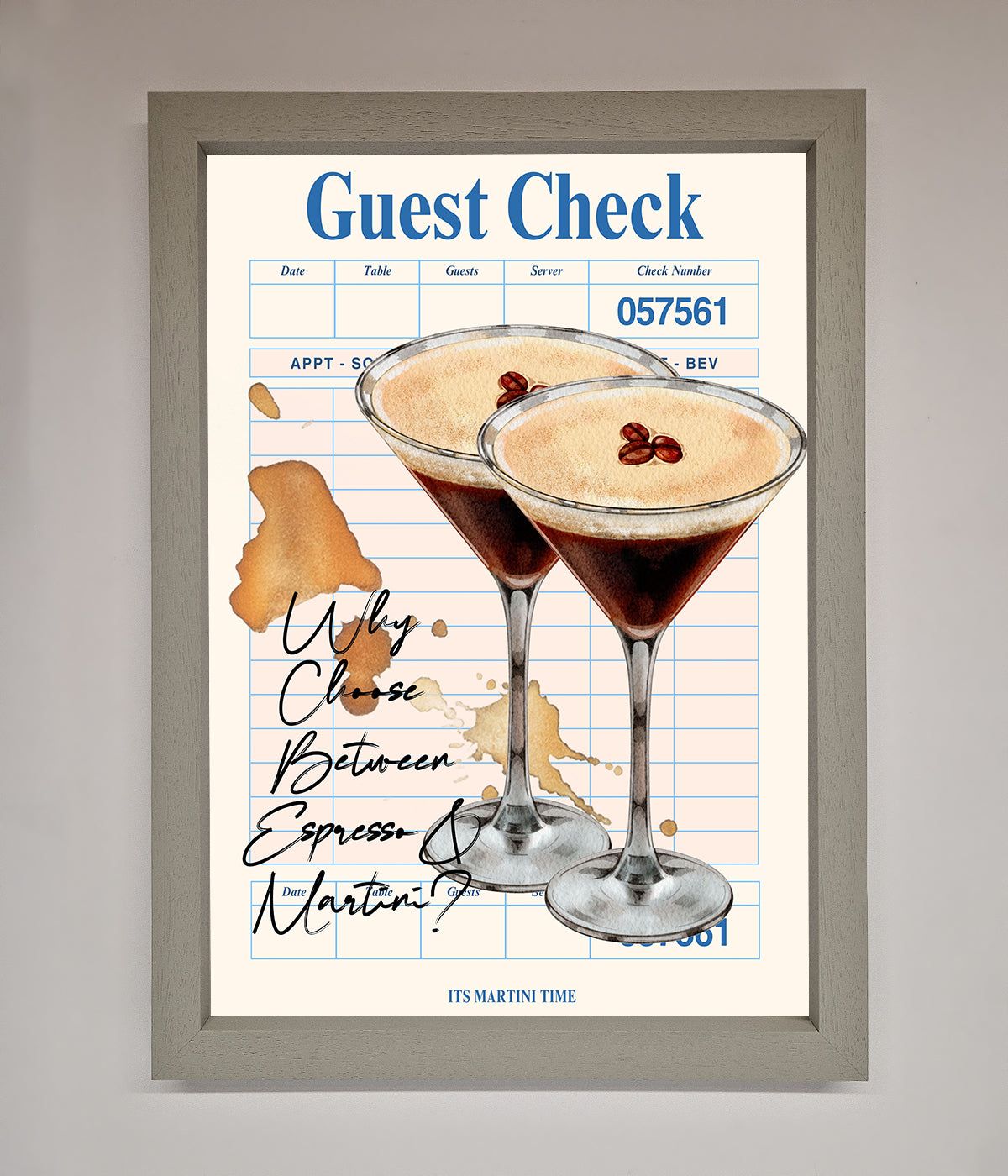 Espresso Martini Framed Wall Art print