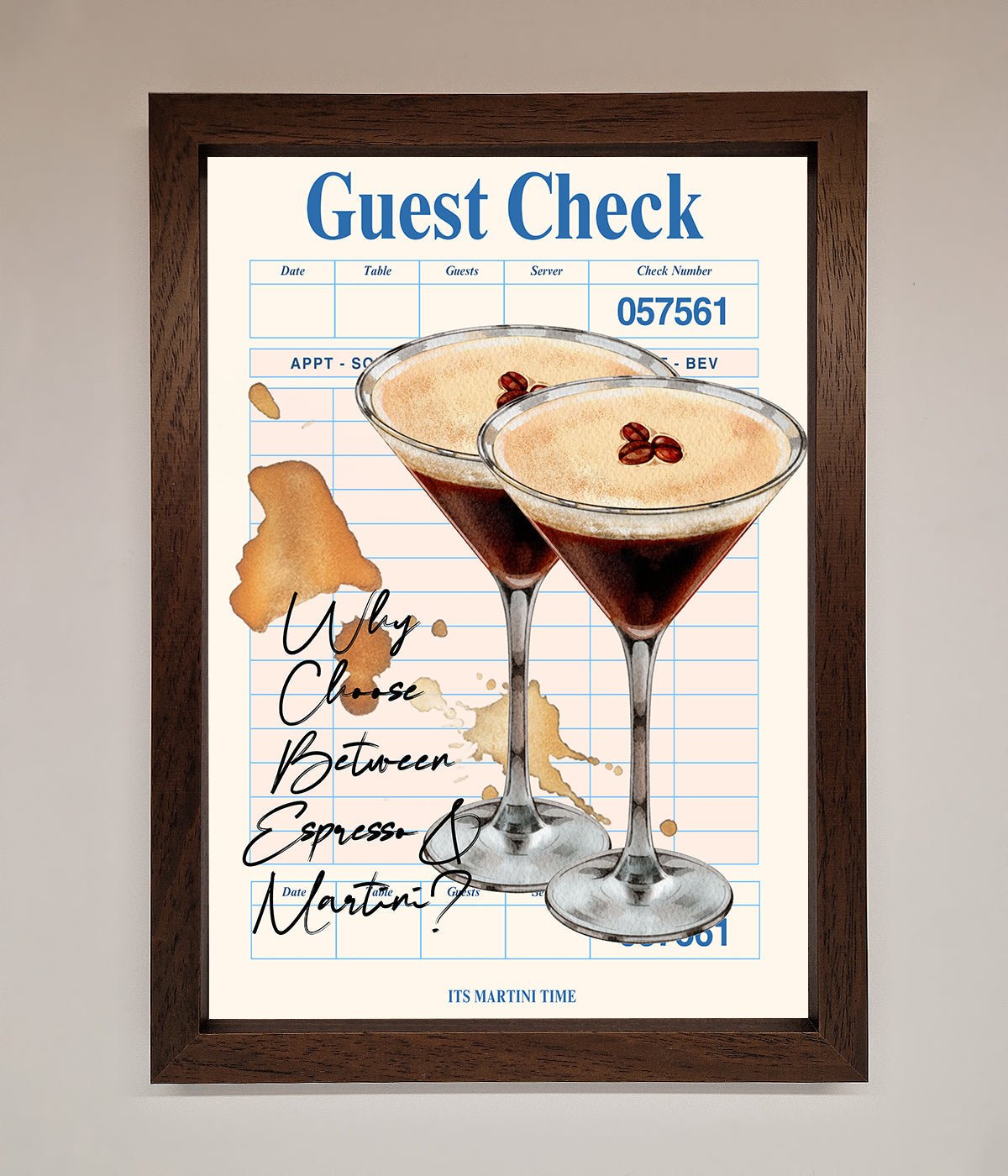 Espresso Martini Framed Wall Art print