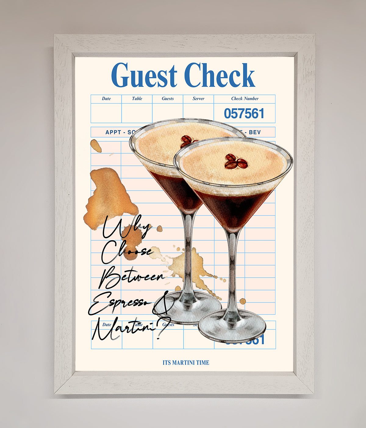 Espresso Martini Framed Wall Art print