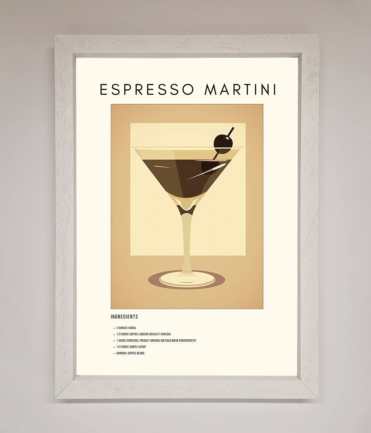 Espresso Martini Cocktail Framed Print print